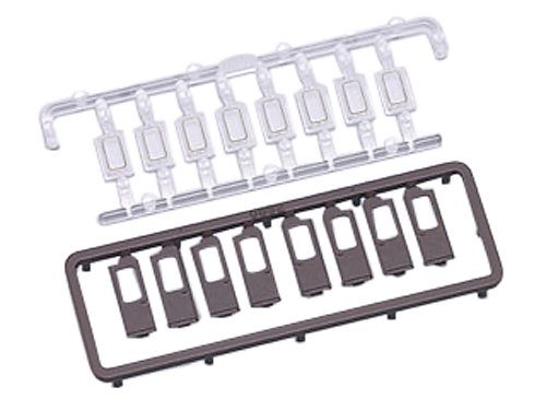 0892 交換ドアセット（旧客用Hゴム窓大・茶・右開き4個・左開き4個）