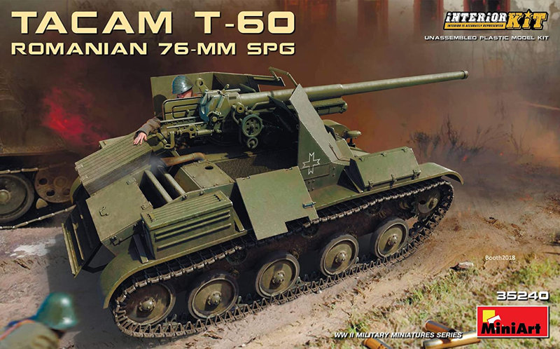 1/35 ルーマニア軍 76ミリ自走砲TACAM T-60 フルインテリア（内部再現）