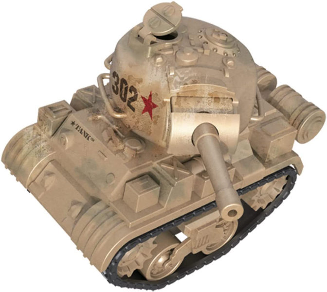 デフォルメプラモデルシリーズ ミリタリー T-34型タンク 戦闘員フィギュア（タン）付