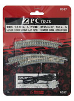 PCトラック 電動カーブポイントレール R195/220 左分岐 R195-30°カットレール1本付