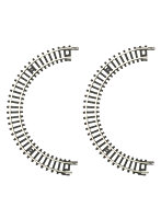 道床なし曲線レールR45mm180°2本入り