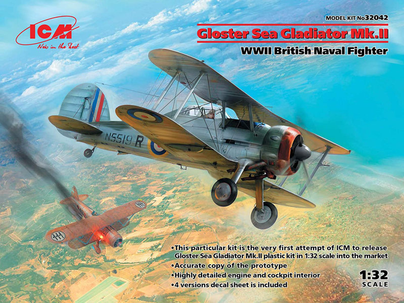 ICM 1/32 グロスター シーグラジエーター Mk.II 艦上戦闘機