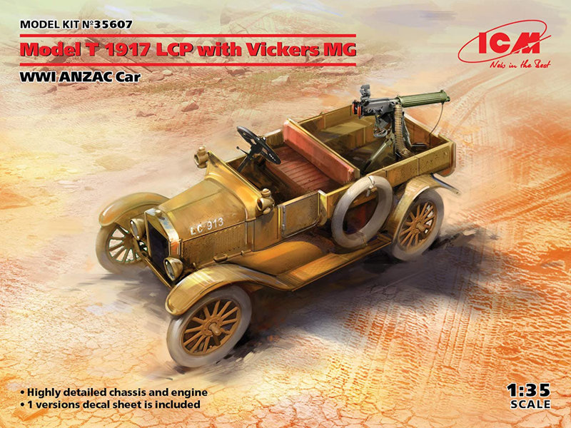 ICM 1/35 アンザック軍 T型フォード 1917 LCP w/ヴィッカース重機関銃
