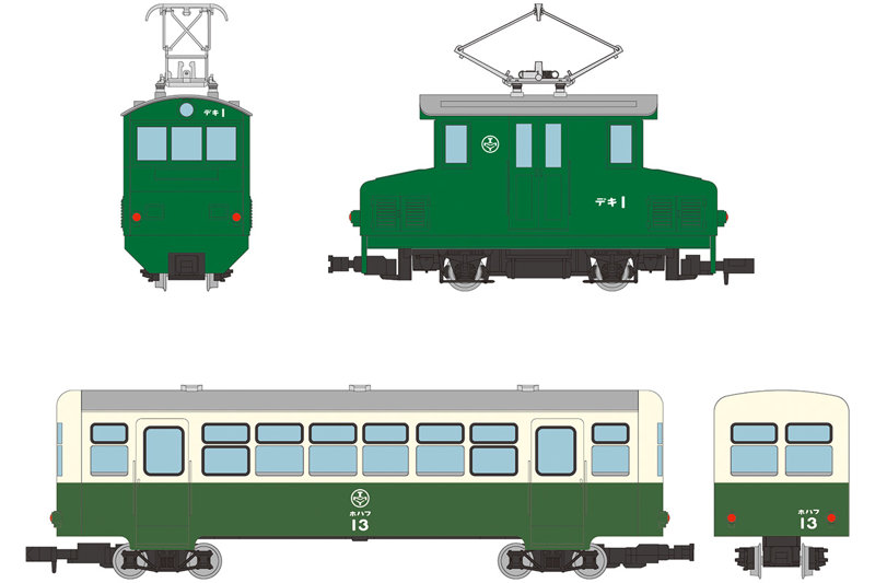 32745 鉄道コレクション ナローゲージ80 赤坂鉱山 従業員輸送列車（デキ1＋ホハフ1） 2両セット
