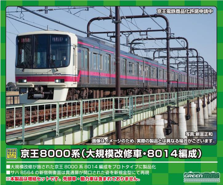 31574 京王8000系（大規模改修車・8014編成）増結用中間車6両セット（動力無し）