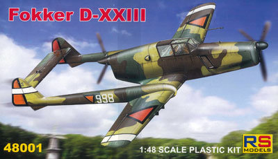 RSモデル 1/48 フォッカーD-XXIII オランダ 双発戦闘機