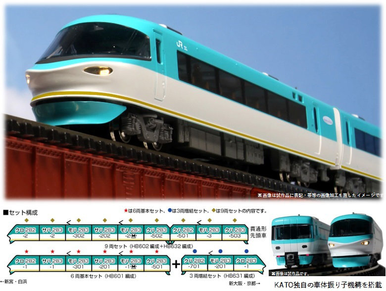 KATO 10-1840 283系 オーシャンアロー 6両基本セット 10-1840 283系