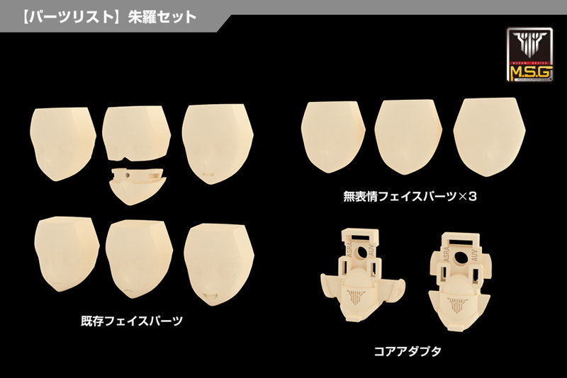 メガミデバイス M.S.G 03 フェイスセット 朱羅用 スキンカラーC