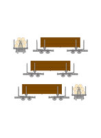 32756 鉄道コレクション ナローゲージ80 猫山森林鉄道 運材車 3両セットE