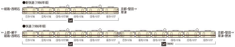 98745 117-100系近郊電車（新快速）セット（6両）