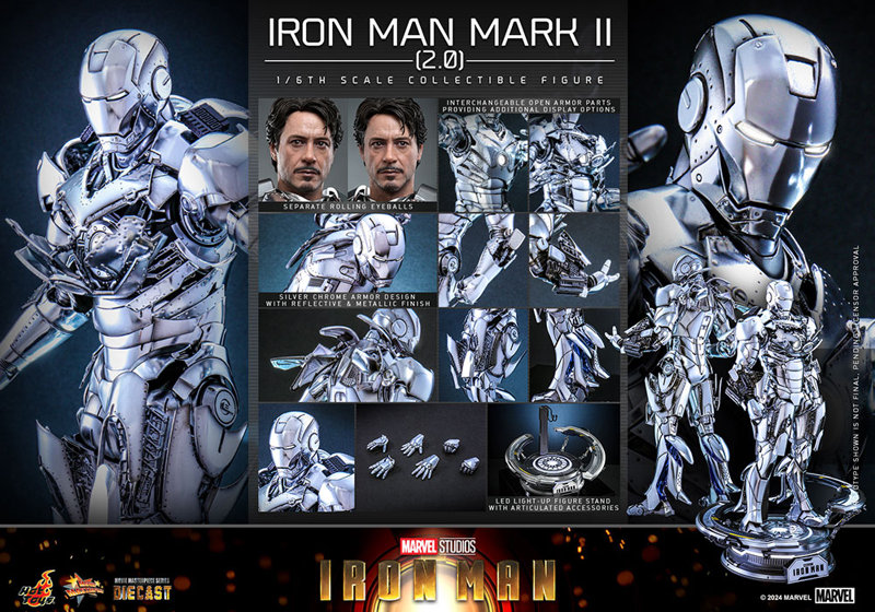 【ムービー・マスターピース DIECAST】 『アイアンマン』1/6スケールフィギュア アイアンマン・マーク2...