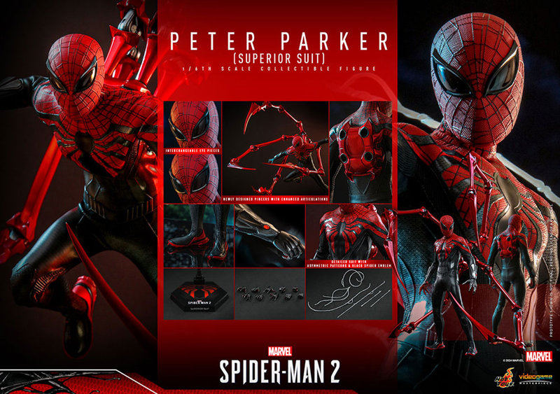 【ビデオゲーム・マスターピース】 『Marvel’s Spider-Man 2』 1/6スケールフィギュア ピーター・パーカ...