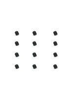ステンレスホーロービス（ブラックメッキ）3×3mm 12個入