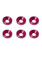 M3アルミ皿ワッシャー外径8mm ピンク 6pcs