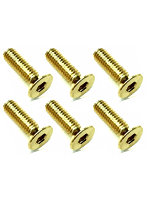 3×10 ステンレスヘックス皿ビス（6本入） 24Kゴールドメッキ