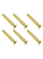 3×18 ステンレスヘックス皿ビス（6本入） 24Kゴールドメッキ