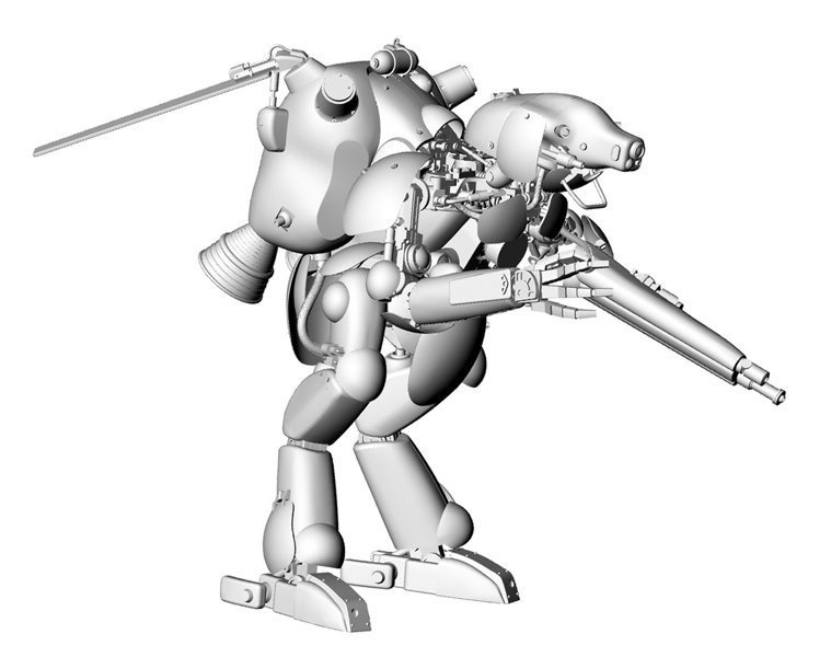  1/20 宇宙用ヒューマノイド型無人邀撃機 グローサーフント ‘シュバルツフント’