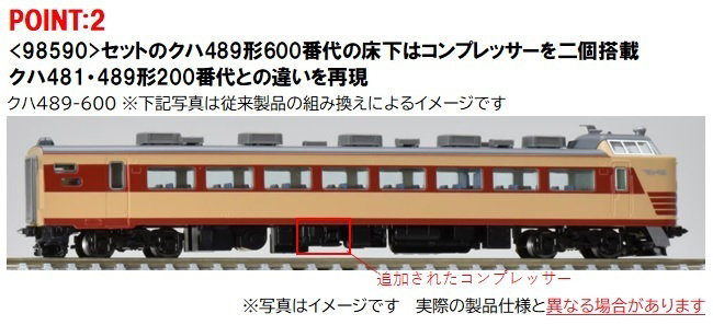 98590 489系特急電車（クハ489-200・600）基本セット（4両）