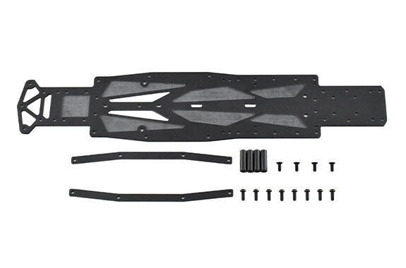 RDX 用 ブラック FRP 製 メインシャーシ ＆ サイドデッキセット 2