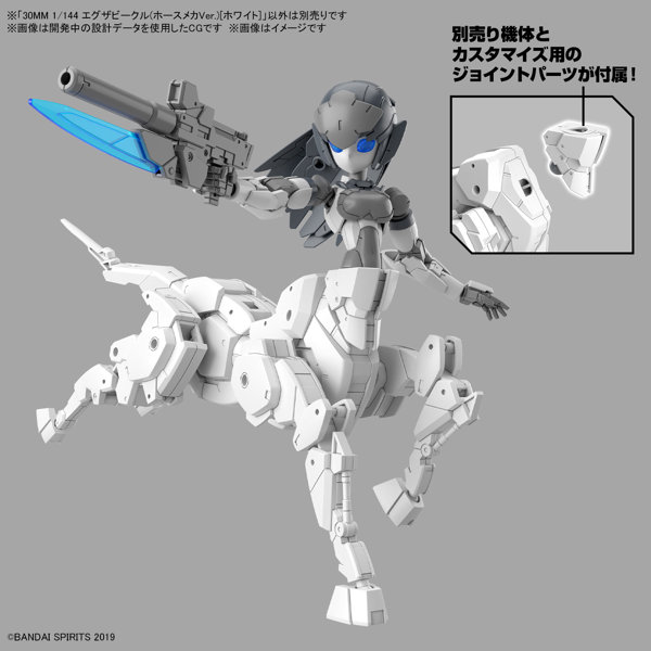 【50％ポイント還元中】30MM 1/144 エグザビークル（ホースメカVer.）［ホワイト］