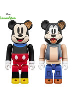 BE@RBRICK Lonesome Ghosts MICKEY MOUSE ＆ GOOFY（Lonesome Ghosts Ver.） 2PCS SET