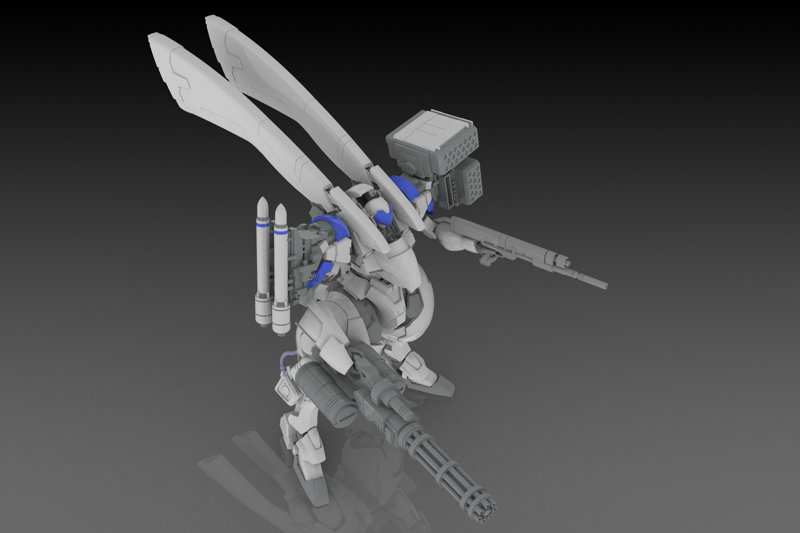 X-4＋（PD-802） 装甲歩兵用 武装セット3 ［武装取り付け用肩パーツ＆DRu35 MLC＆R25ロケット＆M7Aガトリング砲］