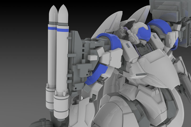 X-4＋（PD-802） 装甲歩兵用 武装セット3 ［武装取り付け用肩パーツ＆DRu35 MLC＆R25ロケット＆M7Aガトリング砲］