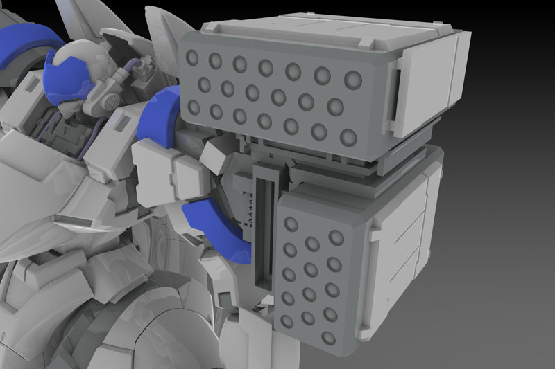 X-4＋（PD-802） 装甲歩兵用 武装セット3 ［武装取り付け用肩パーツ＆DRu35 MLC＆R25ロケット＆M7Aガトリング砲］