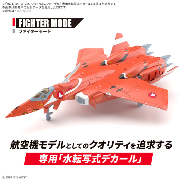 【50％ポイント還元中】HG 1/100 VF-22S シュトゥルムフォーゲルII 専用水転写式デカール