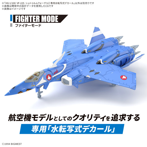 【50％ポイント還元中】HG 1/100 VF-22S シュトゥルムフォーゲルII 専用水転写式デカール