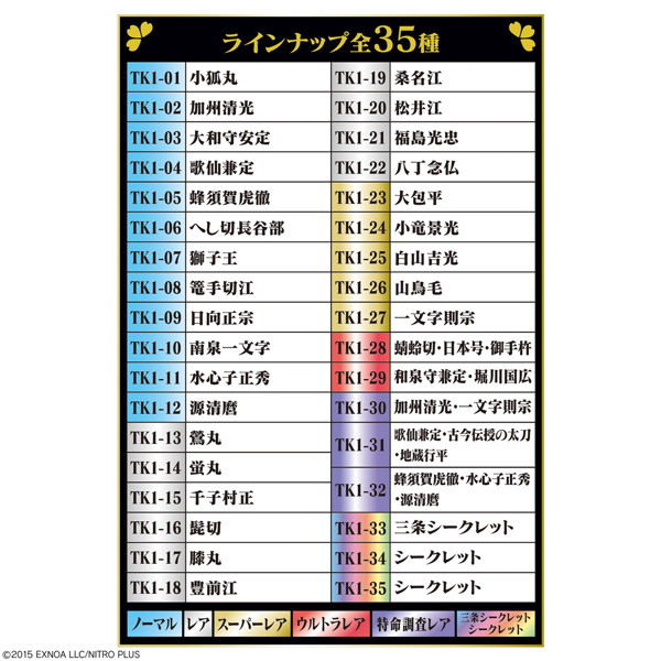 にふぉるめーしょん 『刀剣乱舞ONLINE』 シールウエハース （全35種） 1BOX:20個入