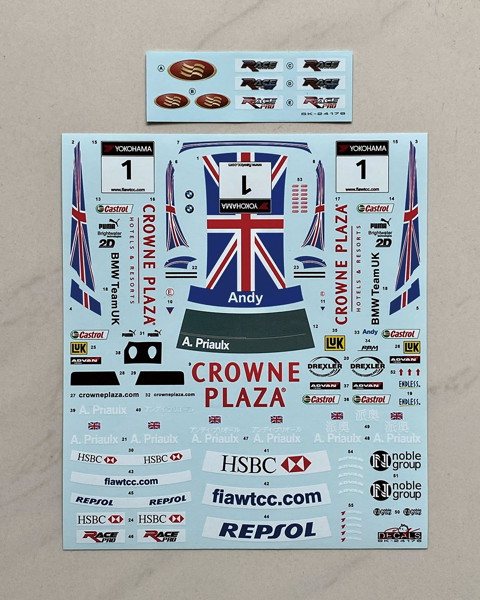 PN24037SK 1/24 BMW 320si E90 2008 WTCC ブランズハッチ ウィナー 2008 WTCC BMW UKチーム デカール付属