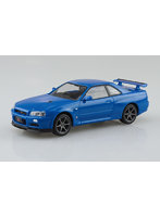 12-BB ニッサン R34 スカイライン GT-R（ベイサイドブルー） 楽プラ スナップキット