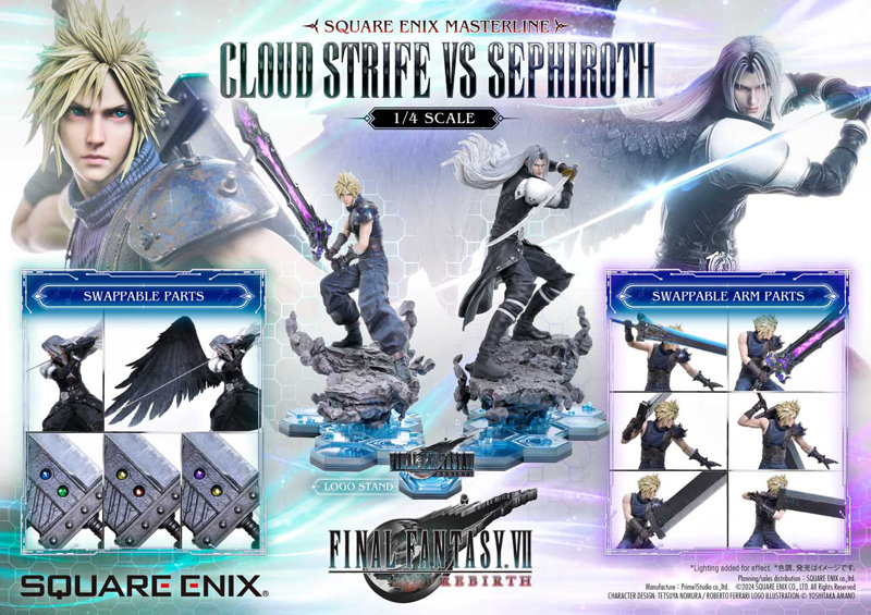 スクウェア・エニックス マスターライン ファイナルファンタジー7 リバース クラウド・ストライフ vs セ...