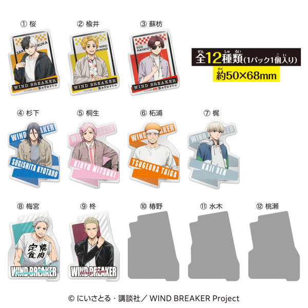 WIND BREAKER キラぷるステッカー （全12種） 1BOX:12個入