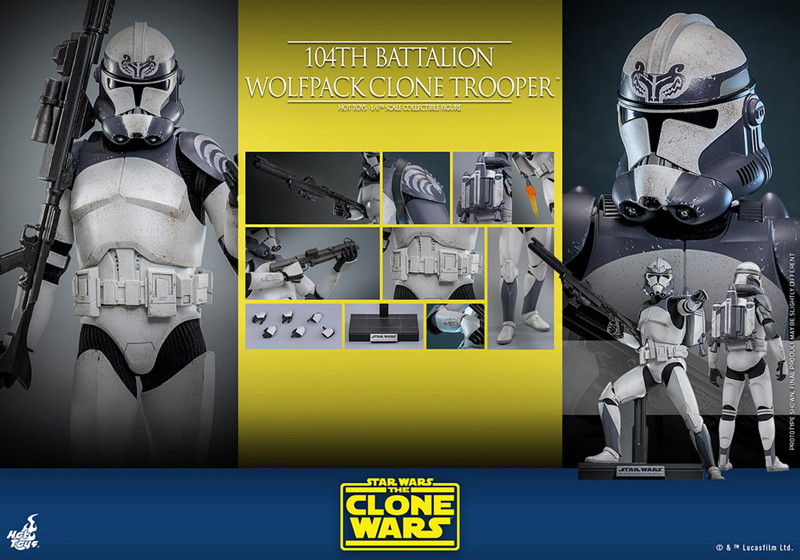 【テレビ・マスターピース】 『スター・ウォーズ:クローン・ウォーズ』1/6スケールフィギュア クローン・トルーパー（ウルフパック/第104大隊）