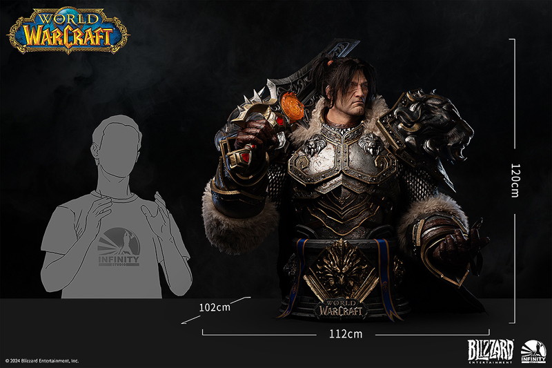 Infinity Studio X Blizzard Entertainment World of Warcraft Varian Wrynn life size bust
