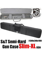 S＆T セミハードガンケース Slim-XLサイズ Black（1300x200x100）