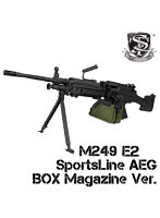 S＆T M249 SAW E2 Black スポーツライン電動ガン Boxマガジン仕様【FN刻印】