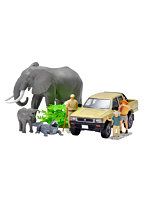 海洋堂×トミカリミテッド ヴィンテージ ジオコレ64 ＃カースナップ29a サファリ2 （トヨタ ハイラックス4WDピックアップ ダブルキャブ付属）