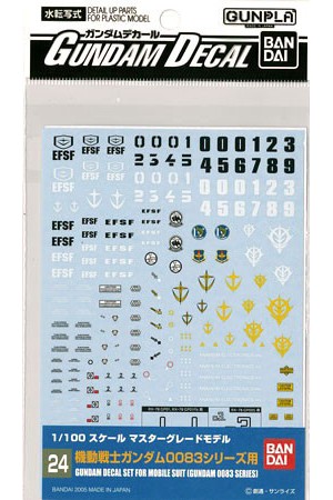 【2月再生産分】ガンダムデカール＜24＞ MG 汎用-ガンダム0083用