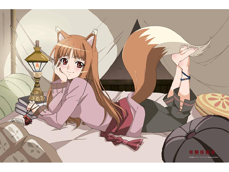 狼と香辛料 ベッドシーツB ホロ 夜のくつろぎ