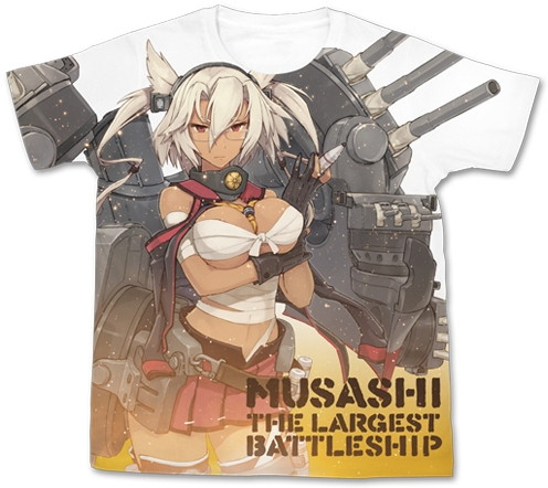 艦隊これくしょん-艦これ- 武蔵フルグラフィックTシャツ/WHITE-XL