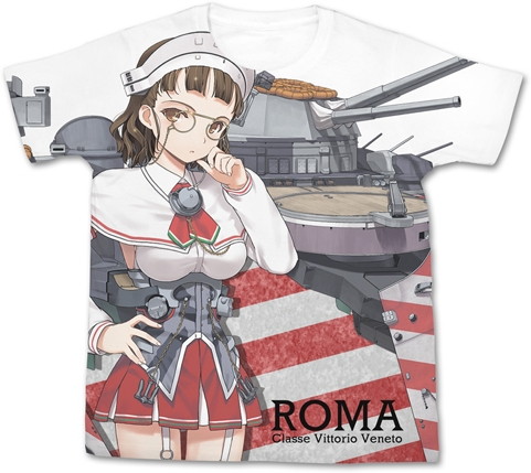 艦隊これくしょん-艦これ- ローマ フルグラフィックTシャツ/WHITE-S