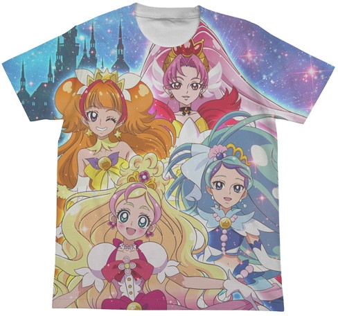 DMM.com [Go！プリンセスプリキュア フルグラフィックTシャツ/WHITE-M