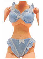 60cmドール用インナー シンプルドット（ベビーブルー）