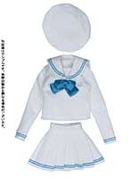 セーラー服セットII ホワイト×サックス