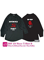 BSF 3/4 Sleeve TシャツB XL