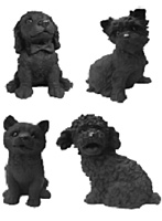 横浜炭物語 犬（中）H20cm マルチーズ