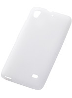 Ascend G620S対応 シルキータッチ・シリコンジャケット ホワイト（半透明）